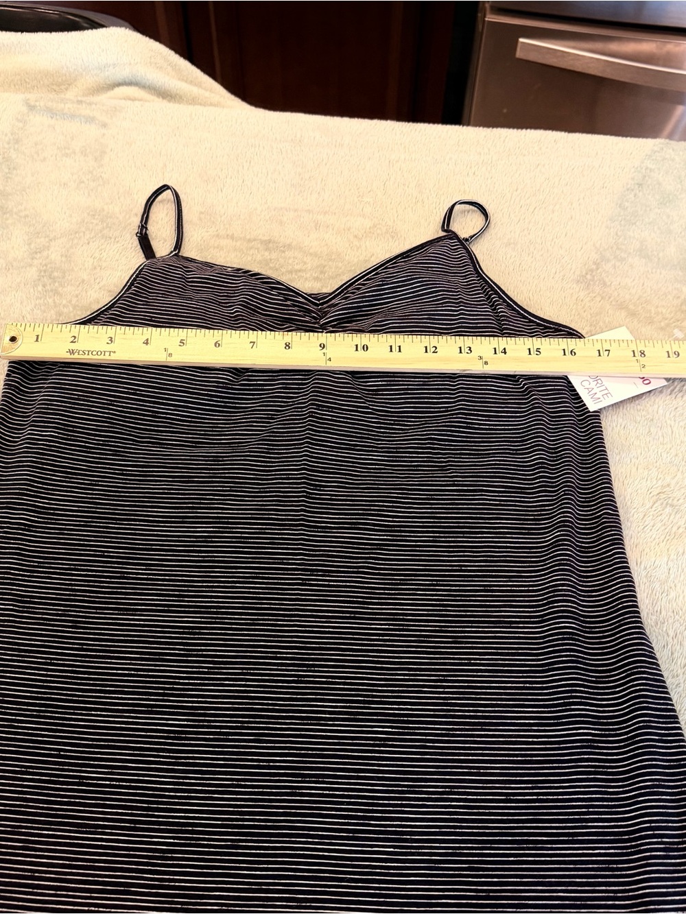 SO Black & Gray Striped Ruched Cami Tank with Adjustable Straps XXL - Picture 10 of 13